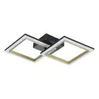 Eglo Plafondlamp Calliera Staal Zwart, Messing 18.4W 2500lm - 830 Warm Wit | Dimbaar